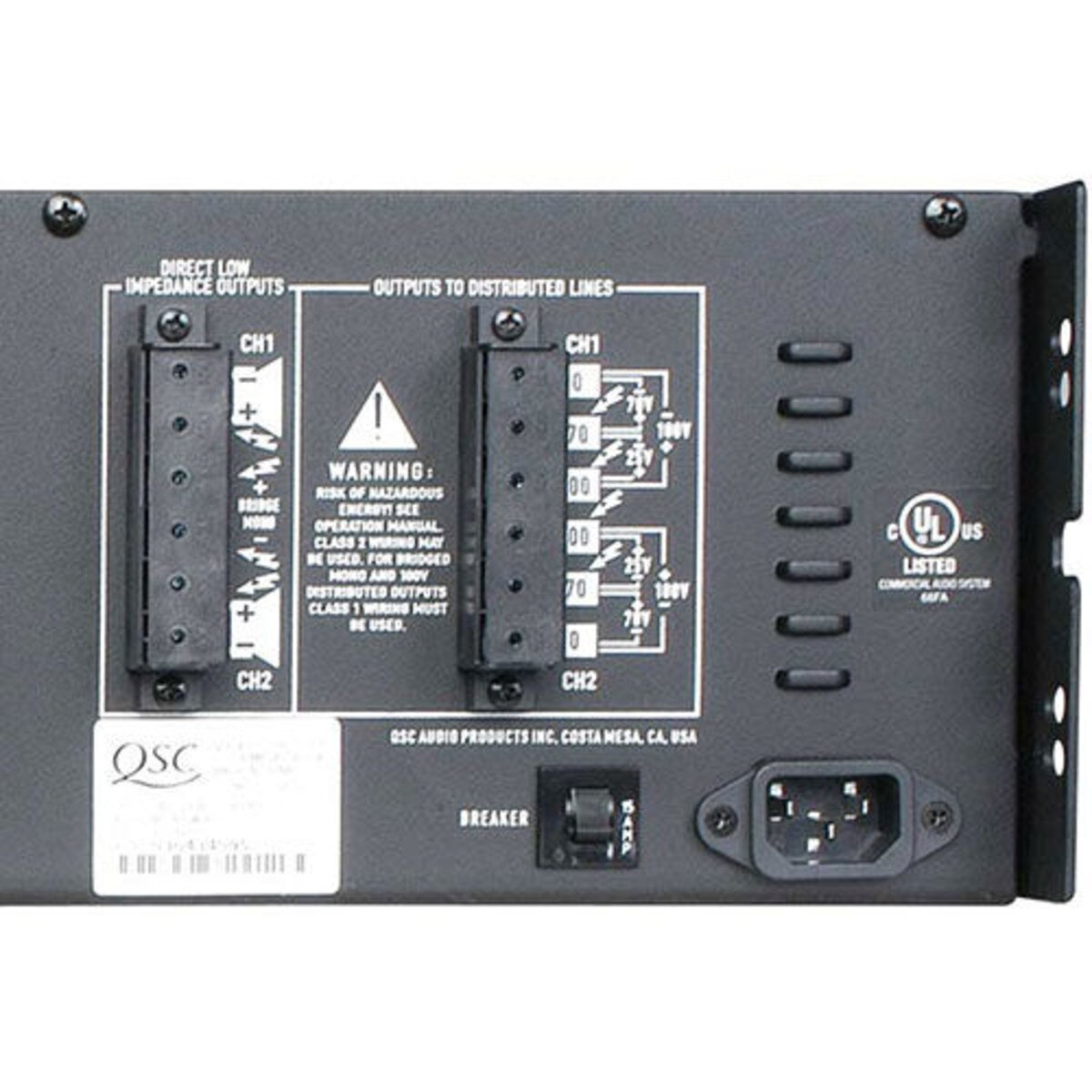 QSC ISA 500Ti 70V Dual Channel Amplifier